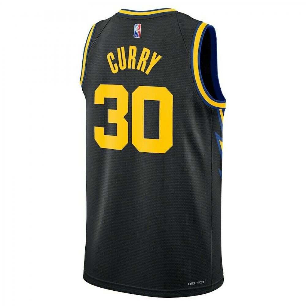 Men's Golden State Warriors Stephen Curry #30 Black 2021/22 Swingman Jersey - City Edition-Pro Kit Vault | Brand New 26/27 Sports Jerseys